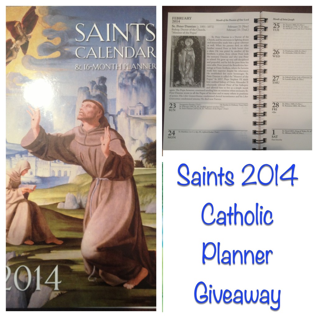 {CLOSED} Saints (Catholic) Calendar 2014 Giveaway Happy Little Homemaker